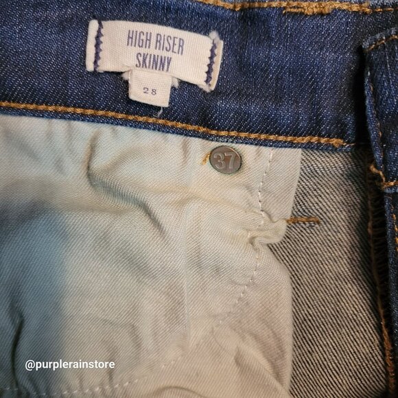 Madewell Jeans Size 28 High Riser Skinny Davis Wash B7131 Stretch Denim - Picture 4 of 11